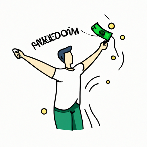 Image depicting a person enjoying financial freedom